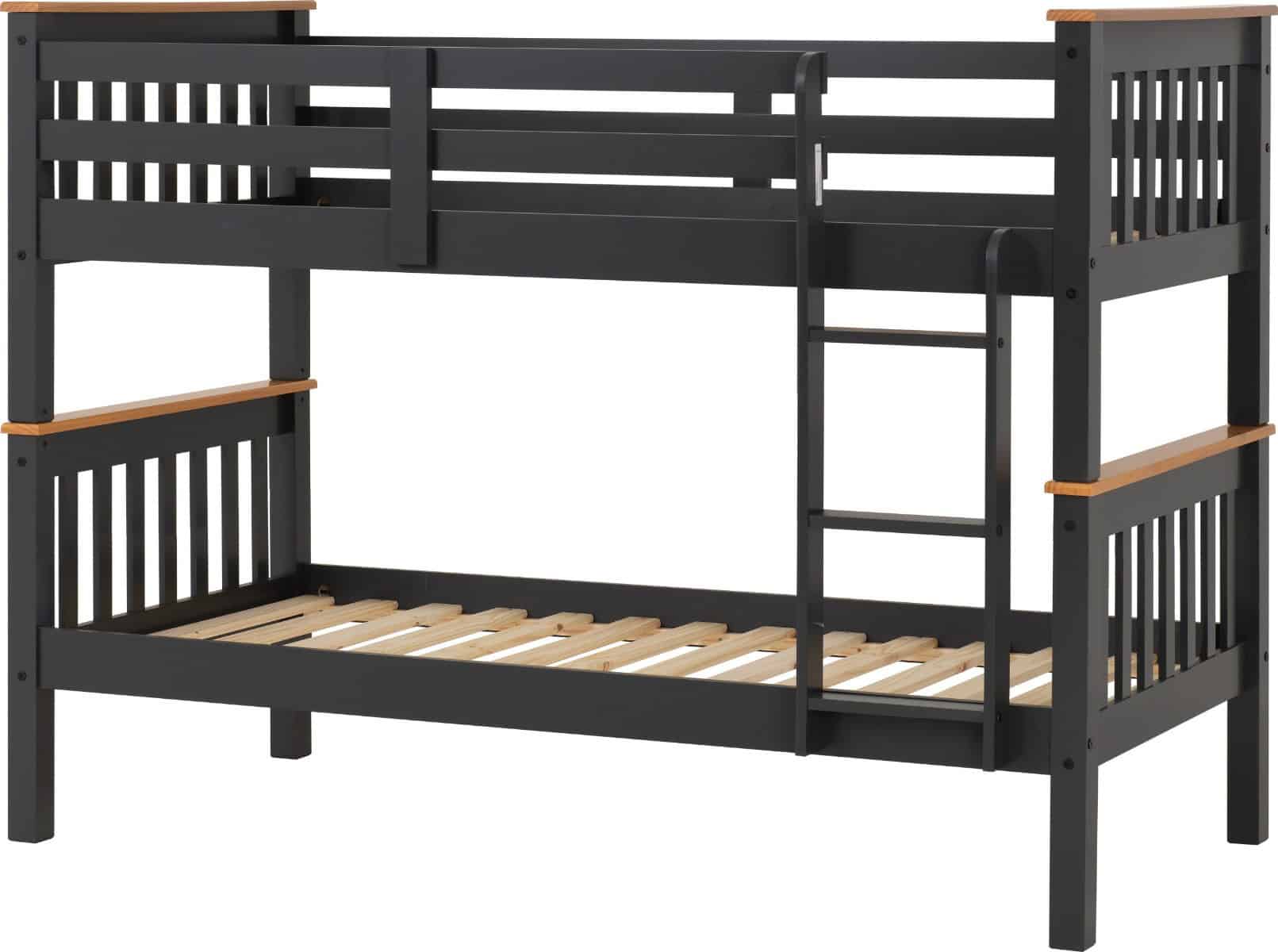 Neptune 3ft Bunk Bed - Grey/Oak Effect - Image 2