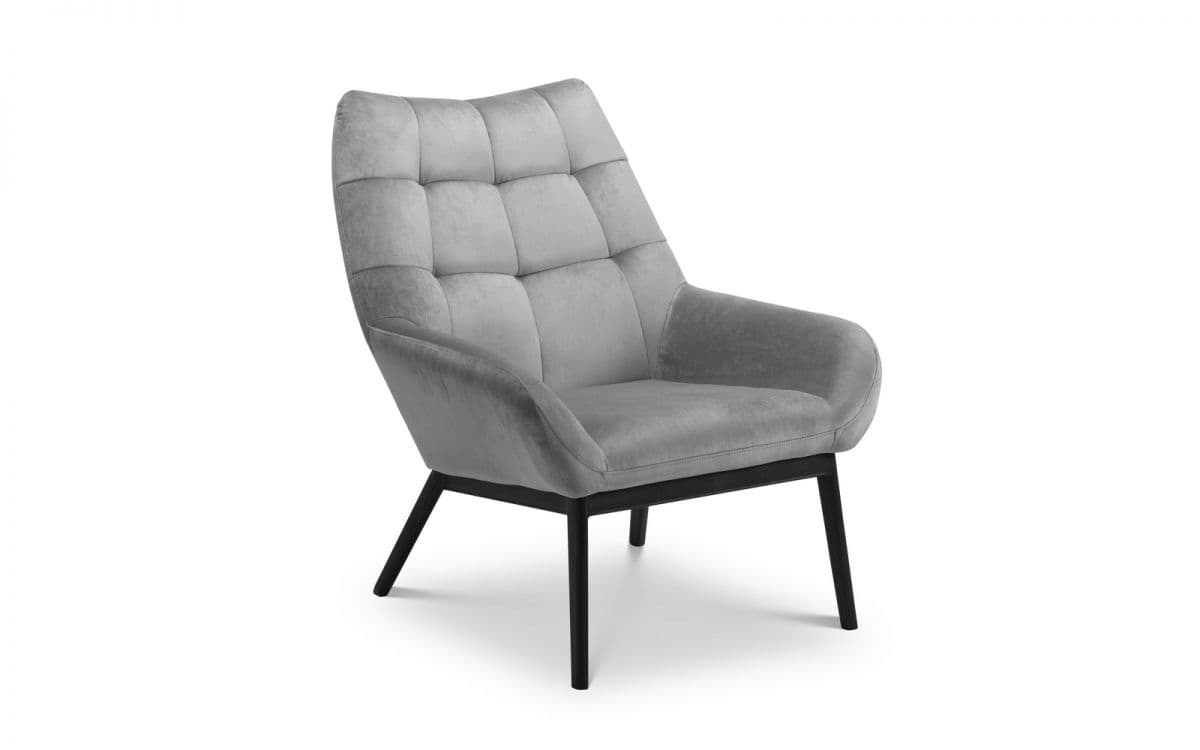 Luciana Velvet Chair - Grey - Image 2