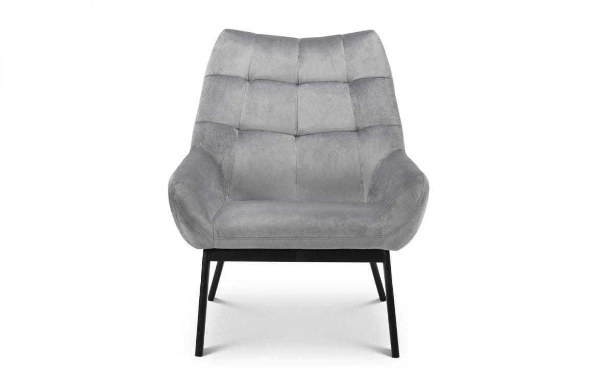Luciana Velvet Chair - Grey - Image 3