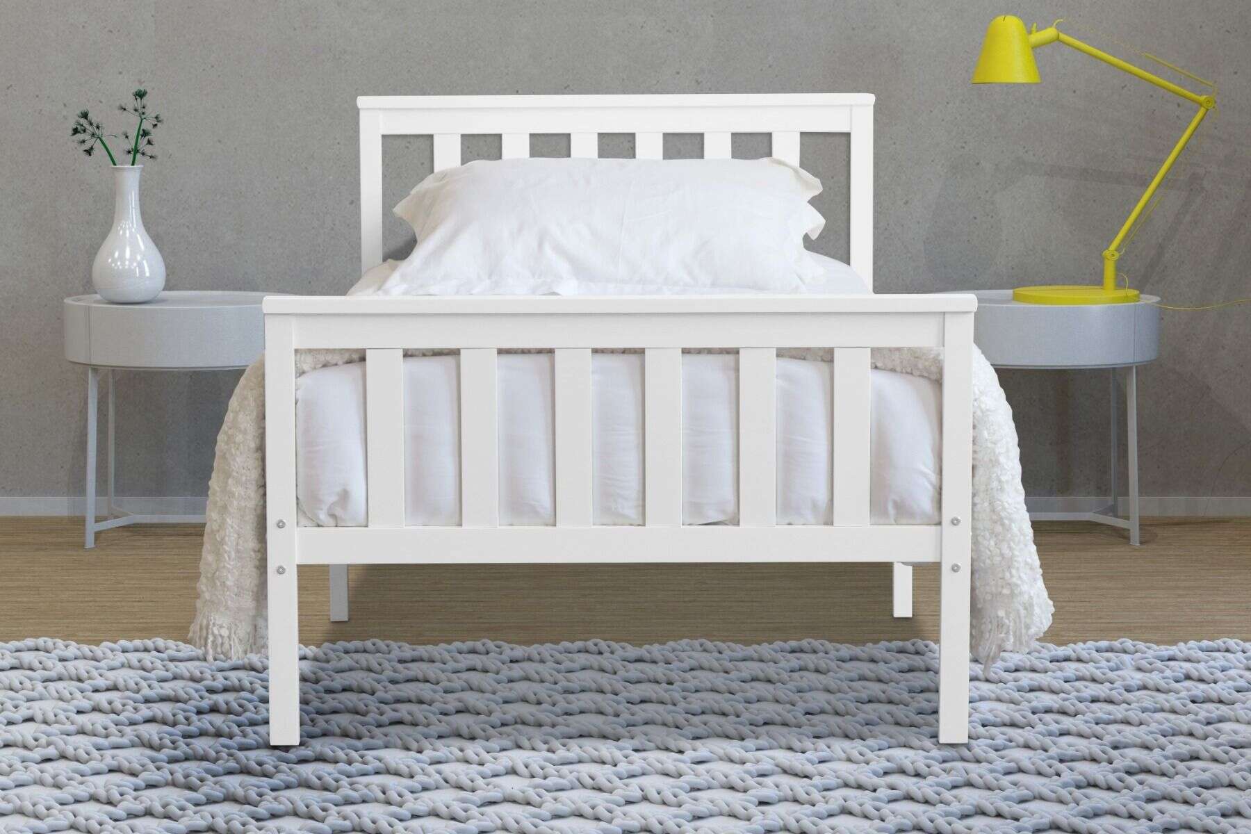 Flintshire 5ft Marnel Bedframe - White | Buy Online | Beds.ie