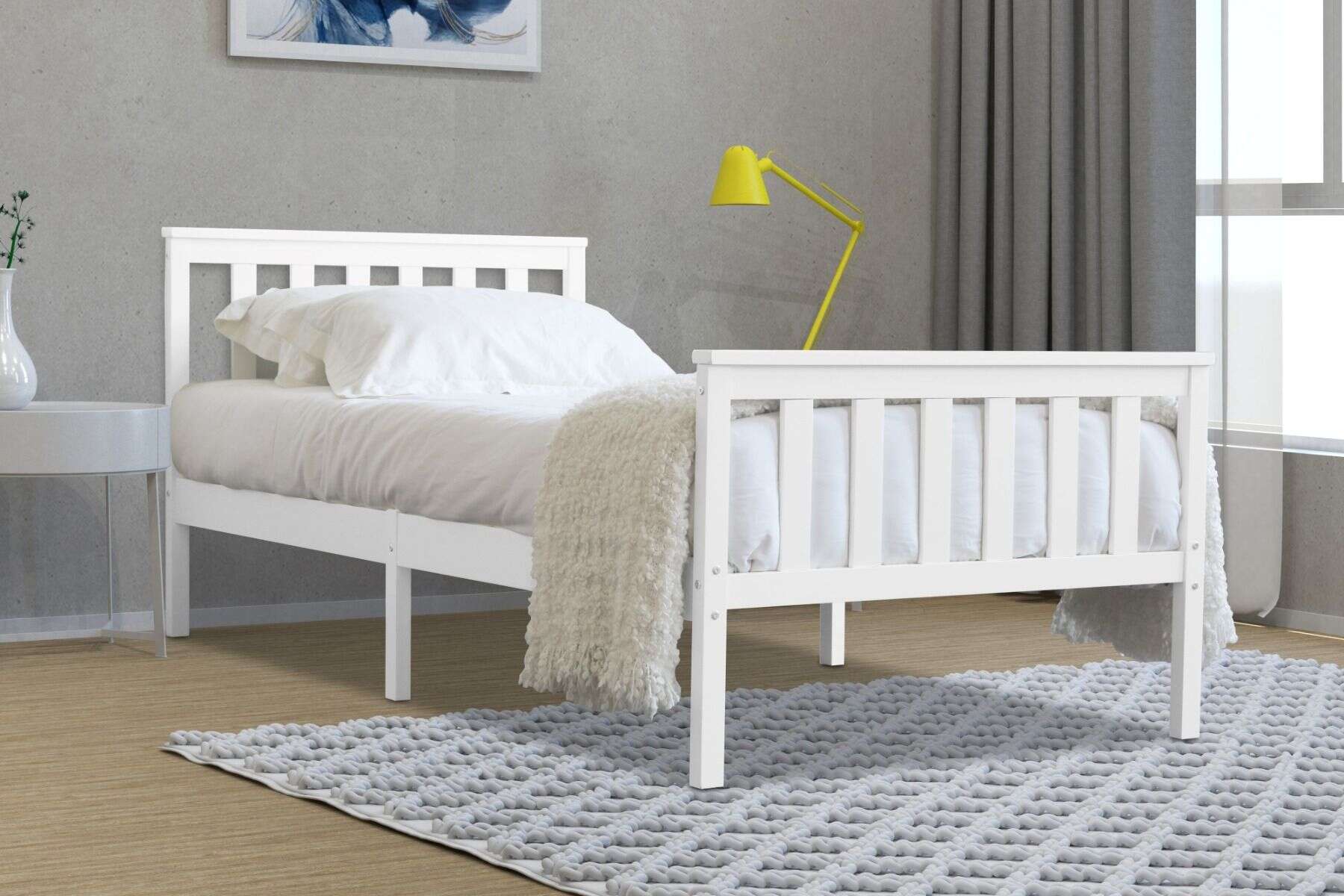 Flintshire 5ft Marnel Bedframe - White - Image 2