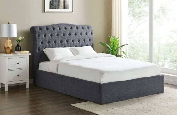 Limelight Rosa 5ft Ottoman - Dark Grey - Image 2