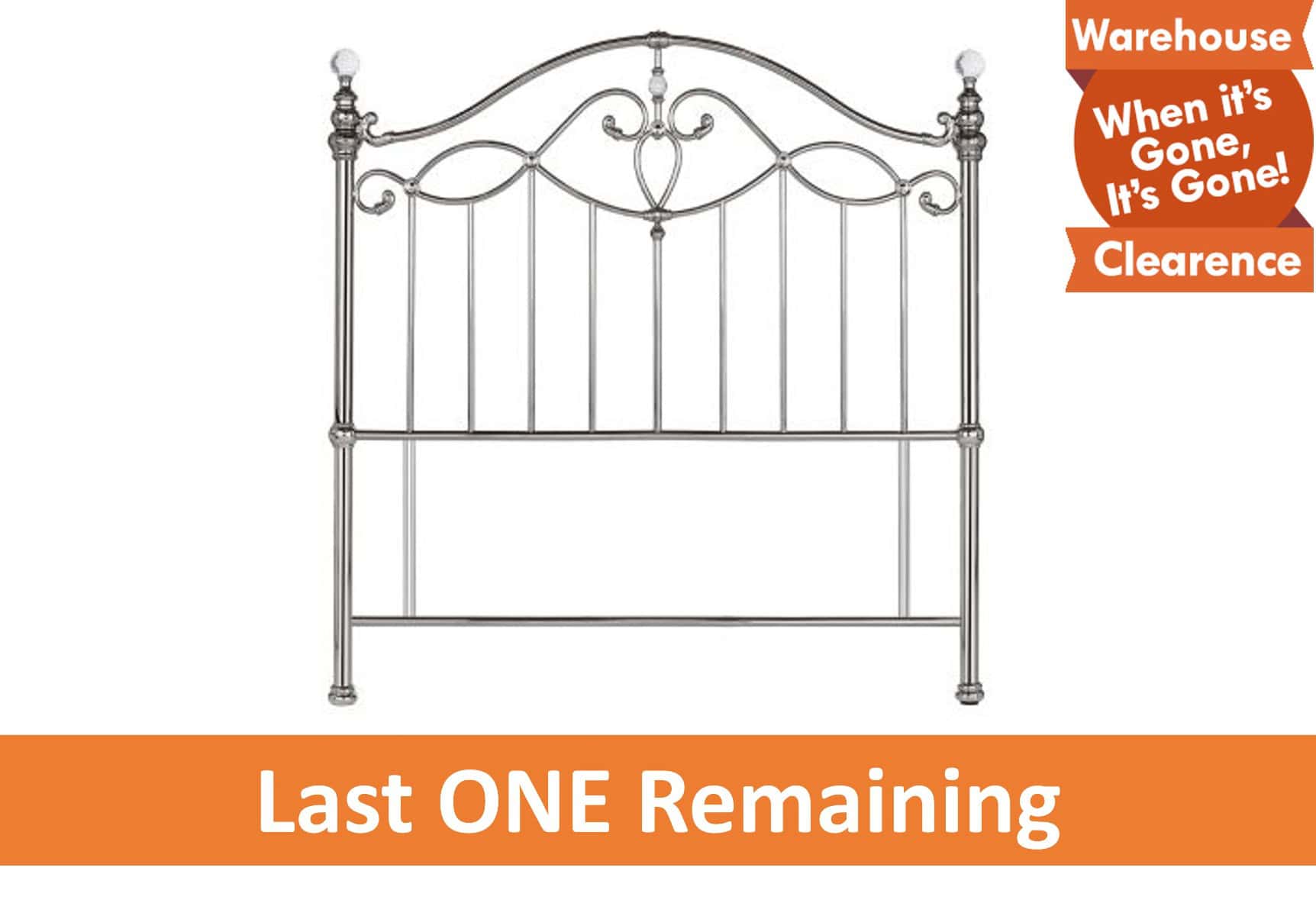 Bentley Designs Elena 4ft Headboard - Shiny Nickel - Image 2
