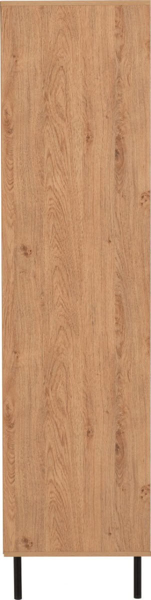 Leon 3 Door 2 Drawer Wardrobe - Medium Oak Effect - Image 8