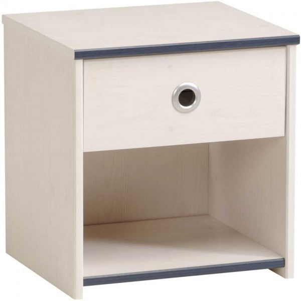 Smoozy Whitewash Bedside Table - Pink or Blue - Image 3