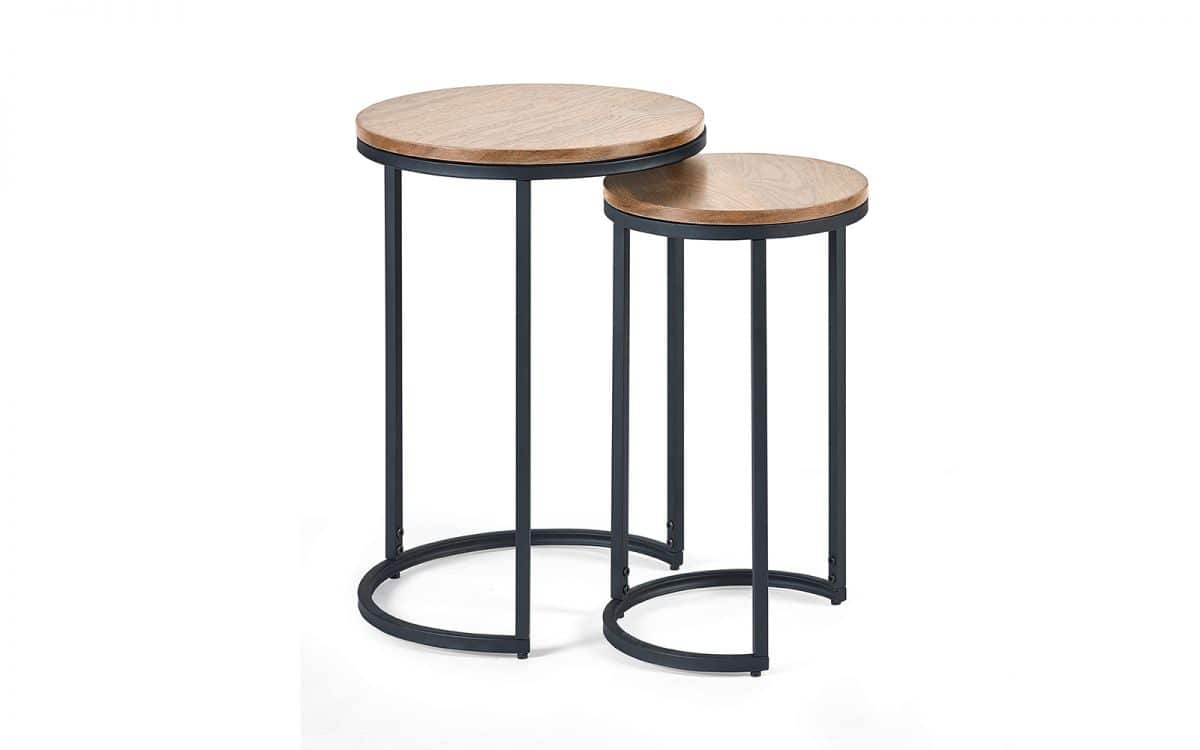 Miller Round Nest of 2 Side Tables - Sonoma Oak - Image 2