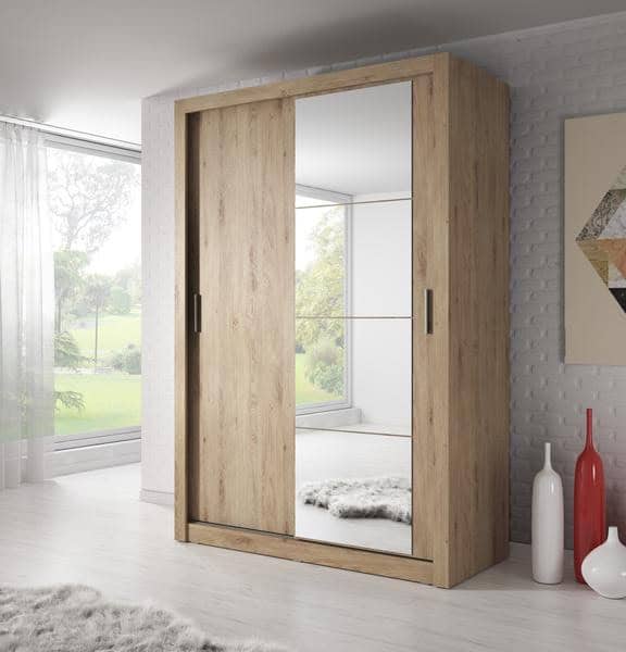 Denmark Large 1.5M Sliderobe - Shetland Oak | Buy Online | Beds.ie