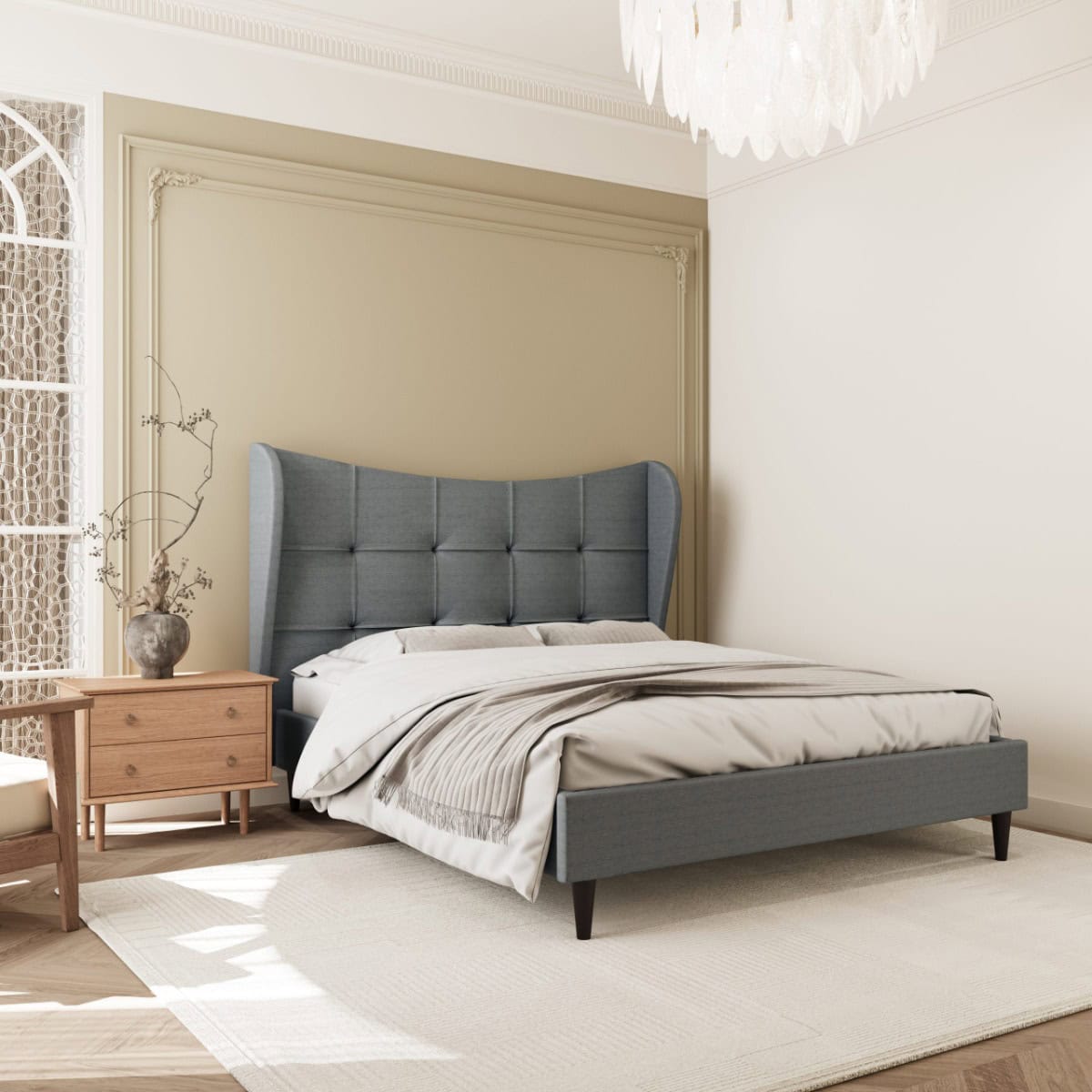 Verona 5ft Bedframe - Grey Fabric | Buy Online | Beds.ie