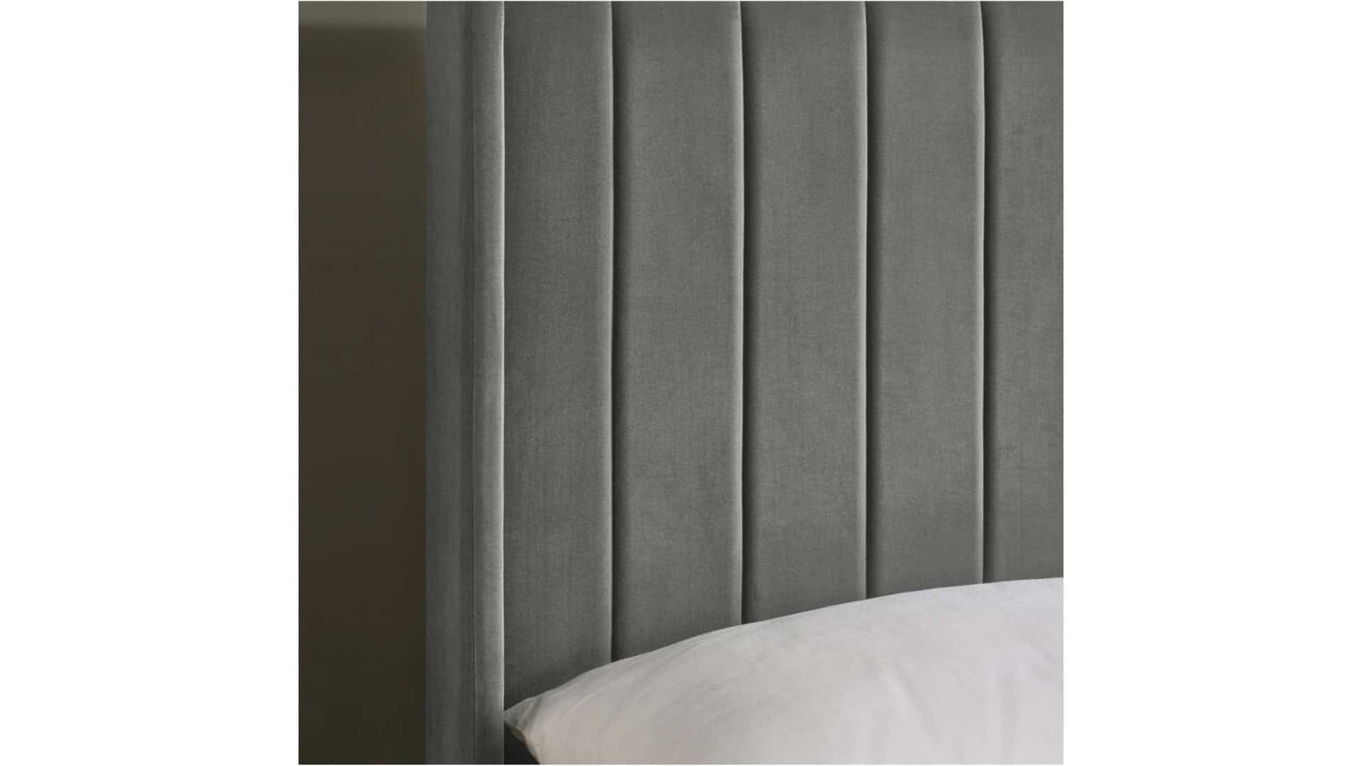 Leigha 5ft Bedframe - Grey Velvet - Image 2