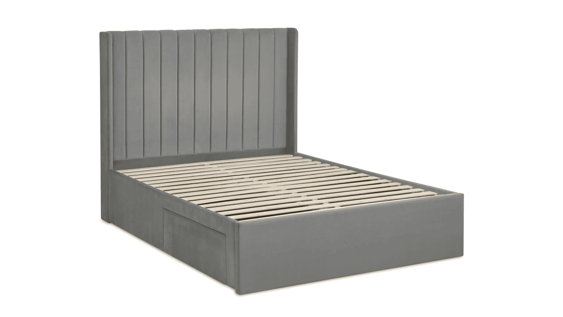 Leigha 5ft Bedframe - Grey Velvet - Image 5