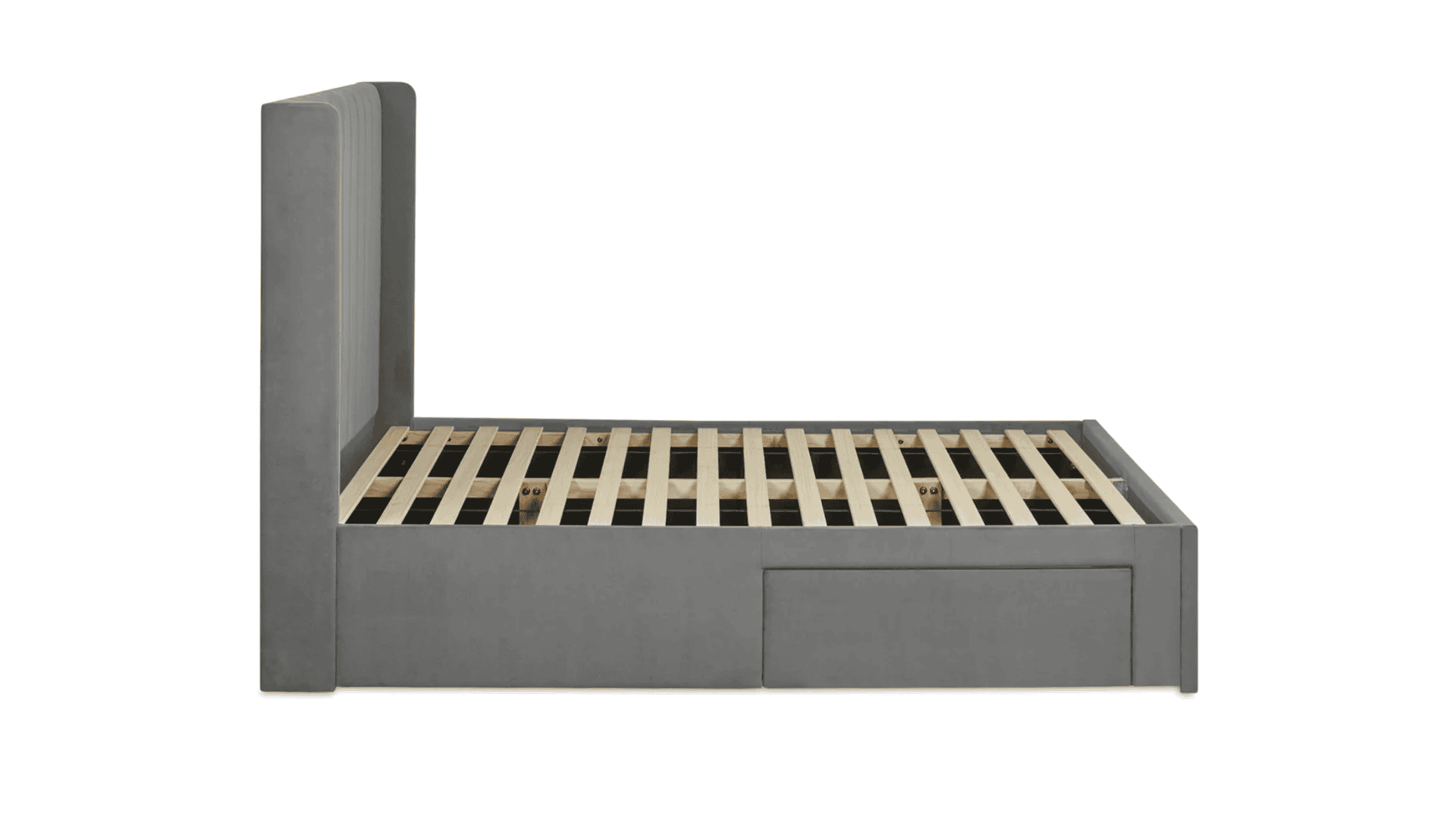 Leigha 5ft Bedframe - Grey Velvet - Image 7
