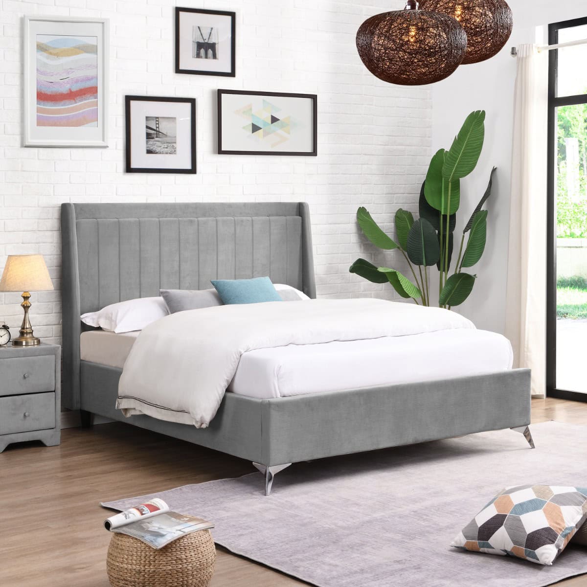 Mayo 5ft Bedframe - Grey | Buy Online | Beds.ie