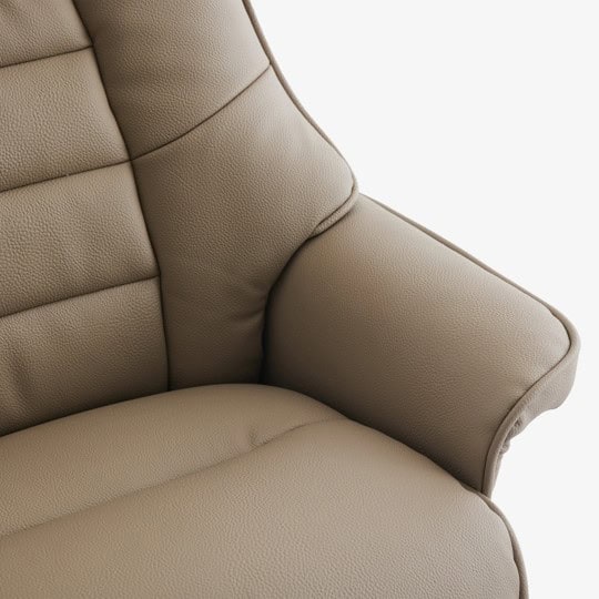 Leyton Swivel Recliner - Pebble Faux Leather - Image 5
