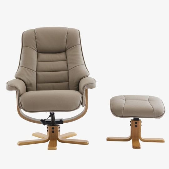 Leyton Swivel Recliner - Pebble Faux Leather - Image 8
