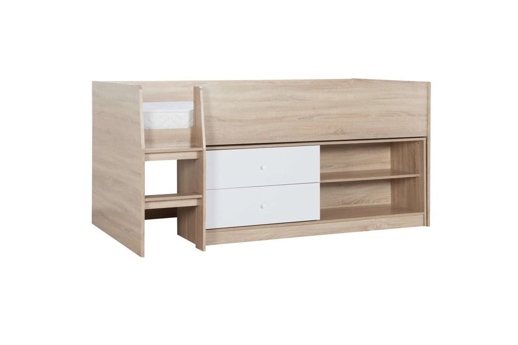 Leyton Cabin Bed - White & Oak - Image 2