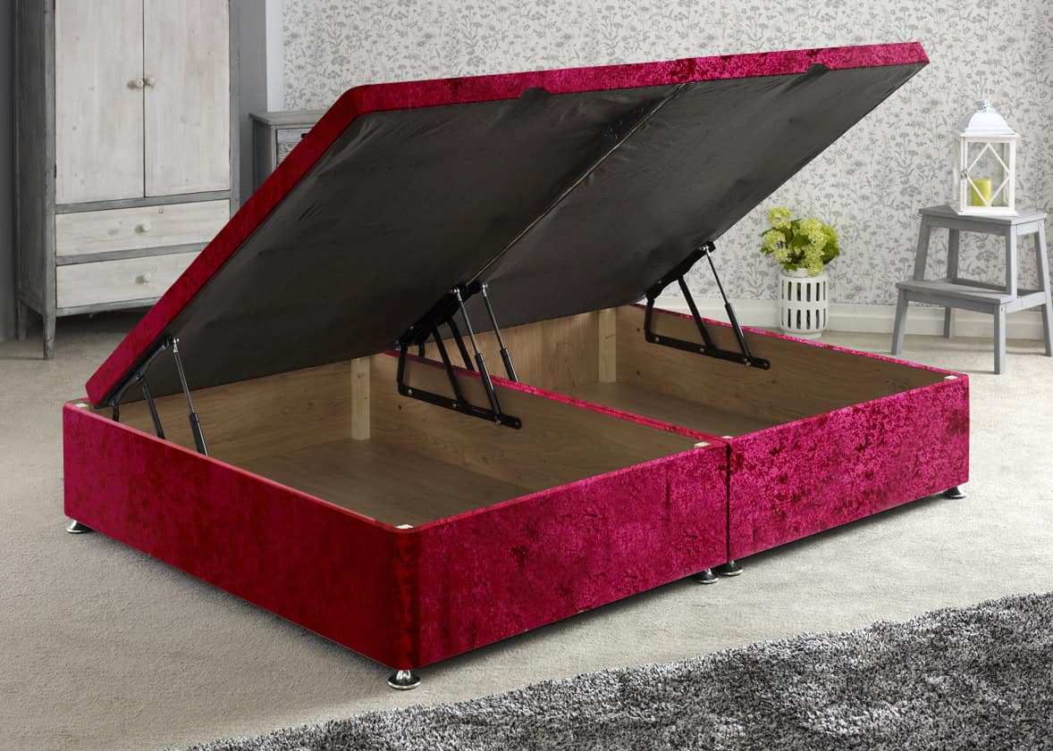 Apollo 6ft Glitz Red Side Ottoman Base | Buy Online | Beds.ie