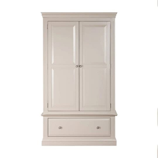 Monaco 2 Door 1 Drawer Wardrobe - Off White - Image 3