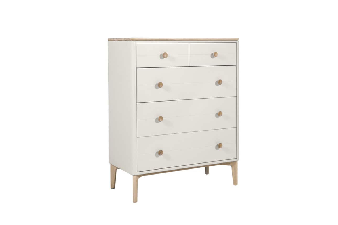 Marlow Medium 5 Drawer Chest - Cashmere Oak - Image 2