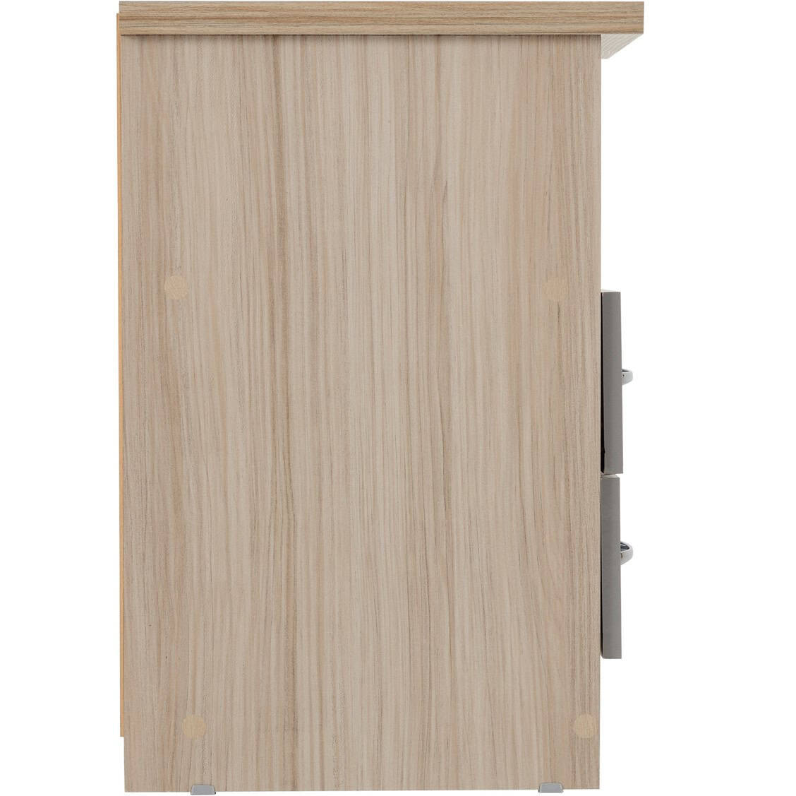 Nevada 2 Drawer Bedside - Grey & Light Oak - Image 5
